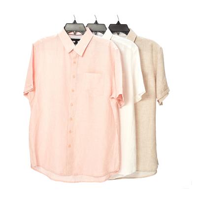 China 2021 Fashion Clothing Different Color Summer Anti-shrink Casual Canvas Shirt For Men for sale