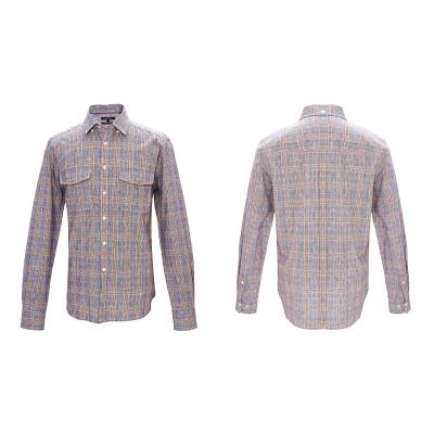 China Wholesale Men's Anti-Shrink Collar Casual Fashion Long Sleeve Plaid Shirt for sale