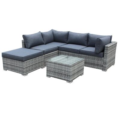 China Modern Best Quality Garden Sofa Sets For Patio Courtyard Furniture Rattan Promotional Outdoor Sofa Corner Sofa Sets for sale