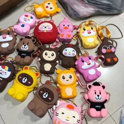 China New Girls Mini Silicone Coin Purse Animals Small Change Wallet Waterproof Women Purse Main Wallet Coin Bag For Kids Children for sale