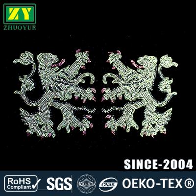 China Wear Resistant Hot Fix Rhinestone Motif With Heat Rhinestone Transfer Technics for sale