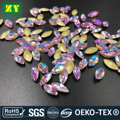 China Large Sew On Flatback Rhinestones , Colorful  On Beads And Crystals Various Size for sale