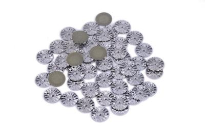 China Aluminum 2mm Hotfix Rhinestones , Silver Color Flat Back Nail Heads for sale