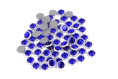 China 12 / 14 Facets Rimmed Rhinestones Lead Free Round Shape For Nail Art / Shoes for sale