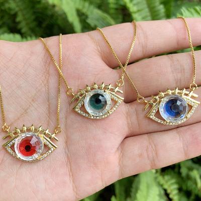 China Europe and the United States FASHIONABLE Necklace Devil's Eye Pendant Necklace Glass Necklace for Women Gift for sale