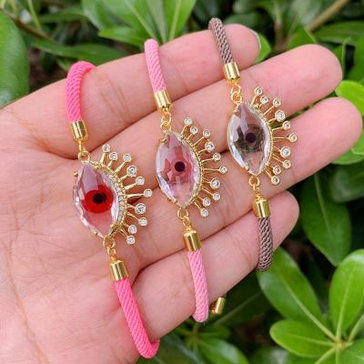 China New Design CLASSIC Creative Jewelry Colorful Handmade Evil Eyes Armor String Bracelet Bracelets for sale