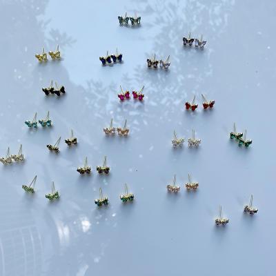 China Mini Brass Butterfly Shape Earring Ethnic Fit Mini Brass Butterfly Shape Earring For Women Or Girl for sale