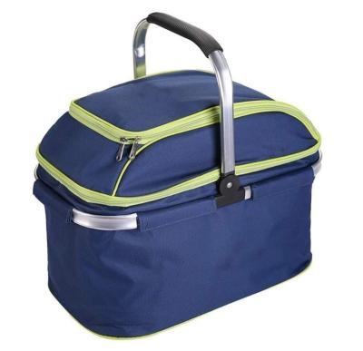 China Waterproof Insulated Picnic Bag-Large Portable Cooler Basket-Folding Laundry Basket /Grocery Bag For Shopping for sale