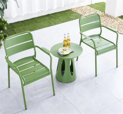 China Cooling Design Outdoor Decorations Aluminum Coffee Table And Chairs Furniture Set for sale