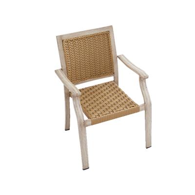 China High Quality Nordic Modern Rattan Outdoor Synthetic Rattan Cane Chair Wicker Garden Cafe Garden Aluminum Frame Chairs for sale