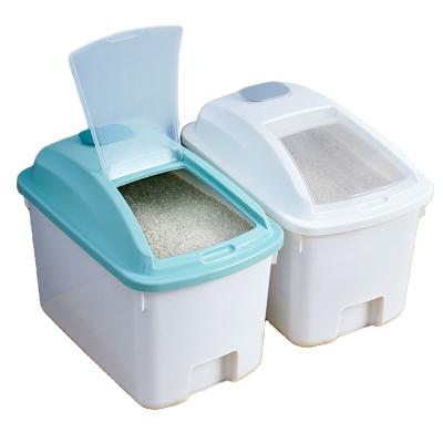 China Viable Airtight Chinese Food Storage Box Plastic Rice Cereal Flour Set Container With Reasonable Price for sale