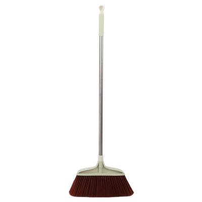 China Household High Quality Durable Wholesale Low Price Plastic Bristle Soft Broom With Steel Handle for sale