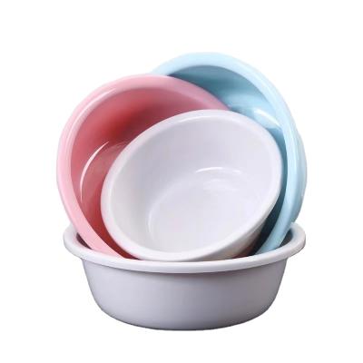 China Wholesale Thick Viable Durable Portable Student Household Dormitory Household Basin Plastic Face Wash Basin Round for sale