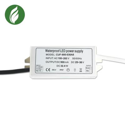 China Hot sale 90v 265v led strip 36V dimming power supply 32.4W led transformer CUF-900-036A8 led lights driver for sale