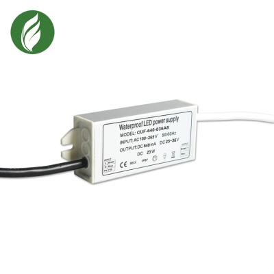 China Lightweight Aluminum Housing Unit Led Waterproof 23w 640ma Constant Current Power Supply Driver for sale