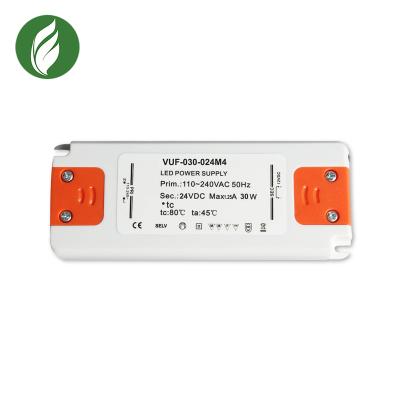 China Flame retardancy PC CE 30w 24v made led Constant Voltage Ultra thin power supply hiccup mode led driver for sale