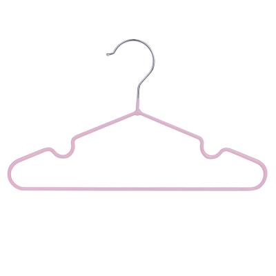 China Metal stocked rubber coated hangers for garment display for sale