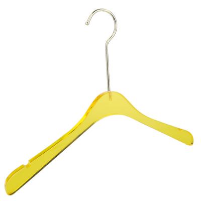 China Viable luxurious clear acrylic hangers for sewing and toggery garment display for sale