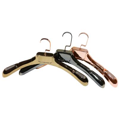 China SHOW Clothes / Suits Electroplating Anti-Slip Plastic Hanger for sale