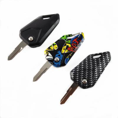 China Universal Aluminum Alloy Motorcycle Key Cover Auto Key Head Emblem Personality Trend Conversion Foldable Auto Key Fitment for sale