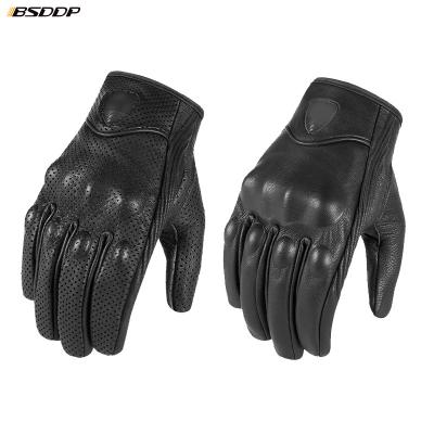 China New leather hand guards refer to motorcycle racing anti-fall breathable touch screen protective gear RH-A0102 for sale