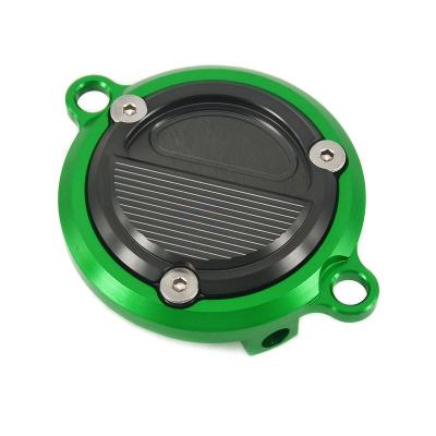 China Aluminum Alloy Motorcycle CNC Billet Oil Filter Cover Plug For Kawasaki D-Tracker KLX250 KLX 250 1993-2012 2013 2014 2015 2016 for sale