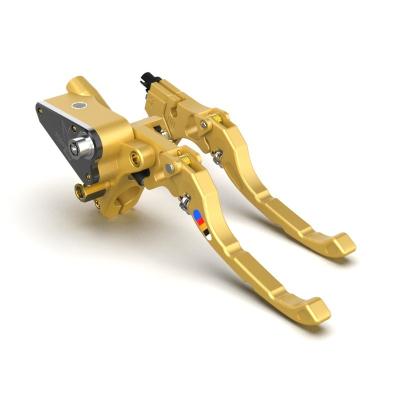 China New Aluminum Alloy CNC Modified Anti-theft Side Push U1 Handbrake For Motorcycle for sale