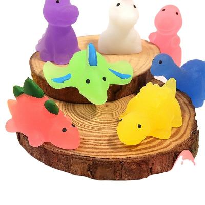 China Youth (15-35 years old) Cross-border hot sale glow-in-the-dark dinosaur fruit animal Easter Gnocchi children's toys vent stress TPR pinch music for sale