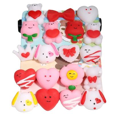 China Children (3-6 years old) Cross-border Valentine's Day super cute decompression pinch happy rose love dumplings squishy manufacturers supply for sale