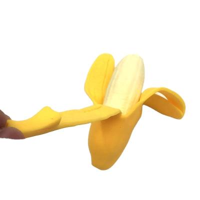 China Fruit toy New and strange Squishy Toy Jumbo Banana Filled With Sand  Tpr Squeeze Banana Toy For Kids Squeeze fidget toys Stretch Banana for sale