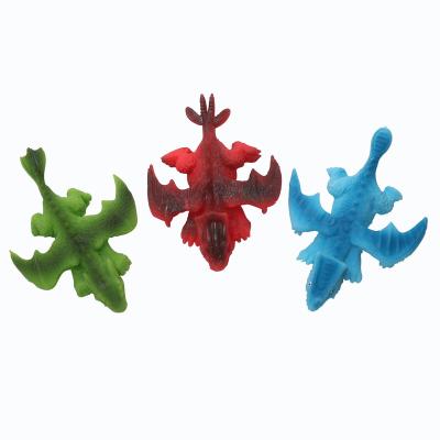 China Teenager (7-14 years old) Explosive new exotic decompression toy Fun catapult Flying Dragon Soft catapult fingertip toy TPR soft rubber catapult Pterosaur for sale