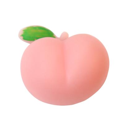 China Age (over 3 years ) Butt Cute Butt Pinch with Peach TPR soft glue toy Peach Pinch Happy Kids Gift Office decompression toy for sale