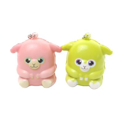 China Over 3 years old Cross-border newanimal doll keychain PU slow rebound simulation monkey chick pressure reduction toy pendantkids toys 2023 for sale