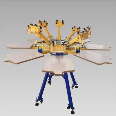 China Screen Printing China 6 Color 6 Station Manual Screen Printing Machine for sale