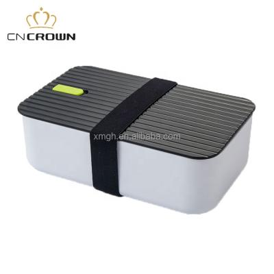 China Microwavable Food Storage Container 1000Ml Fashion 1 Layer Silicone PP Lunch Bento Box With Movable Divider for sale