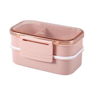 China Double Leakproof Silicone Bento Box Set Food Storage Container Microwavable Lunch Box for sale