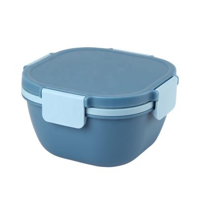 China Sustainable Food Grade PP Double Layer Lunch Box Sealed Leakproof Compartments Food Container Lunch Box School for sale