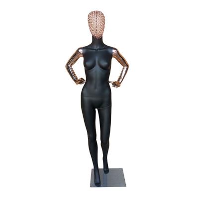 China Eco-friendly Head And Cheapest Price Wire Golden Limbs Chromed Female Partial Popular Foreign Mannequins for sale