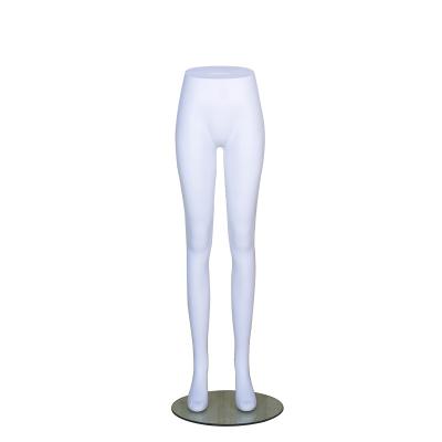 China Matte White Trousers Jeans Display PP Legs Lower Body Eco-friendly Plastic Female Mannequin for sale