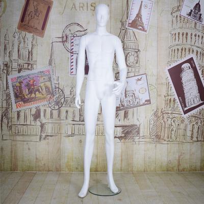 China Popular Eco-friendly Muscle Mannequin Used By Matte White Human Male Fashion Display With Metal Base for sale