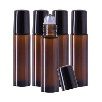 China Cosmetic Gradient Rectangle Empty 10ml Essential Oil Perfume Glass Roller Bottles Roll On Ball Bottle for sale