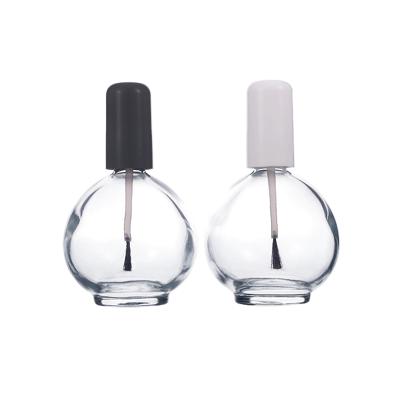 China Gift & Design 75ml Custom Big Logo Ball Shape Glass Craft Premium Gel Nail Polish Bottle With Brush And Cap for sale