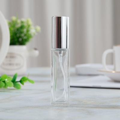 China Wholesale luxury empty clear glass cosmetic rectangle 5ml 10ml 20ml 30ml perfume glass bottle for sale for sale