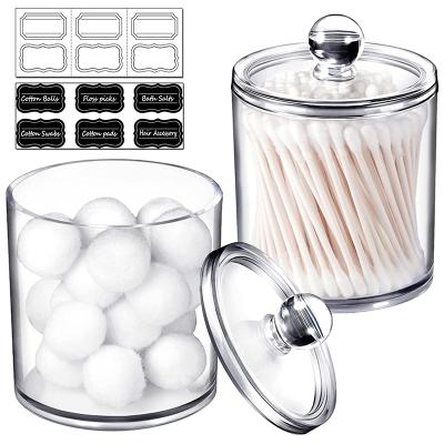 China Freshness Keeping Fluted Bathroom Vanity Storage Organizer Canister Apothecary Jar For Cotton Swab Candle Glass Jar for sale