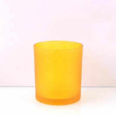 China Home Decoration 8oz 10oz Bulk Gold Thick Bottom Empty Luxury Glass Candle Jars Custom Candle Containers With Lids for sale