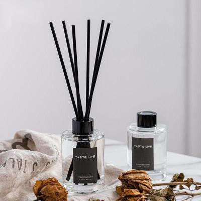 China Aromatherapy Customized Gift Set Hot Sale Bedroom Decorative Clear Cylinder 150Ml Reed Diffuser Bottle Aroma Frasco Difusor for sale