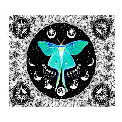 China Butterfly minimalist magic style digital printed hanging clothes for wall decoration for bedroom for sale