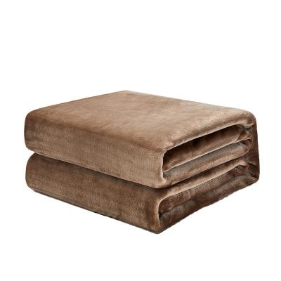 China Hot Sale Anti Dust Mite Blanket Double Bed Double Sided High Quality Flannel Fabric Fleece Throw Blanket for sale