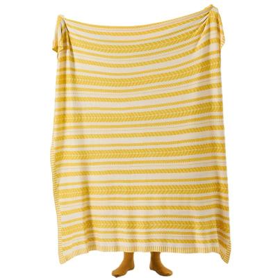 China Korea Summer Wearable Blanket Bamboo Knit Blanket Sofa Cover For Bed Knitted Blankets for sale