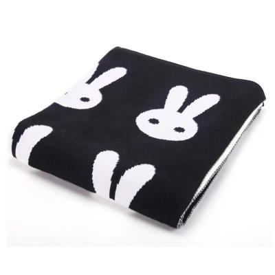 China 100% Cotton Baby Blanket Wearable Cartoon Animals Knitted Baby Blanket For Baby Blanket Cotton Knitted for sale